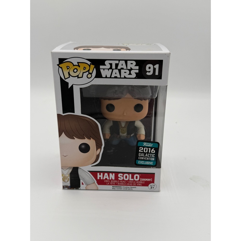 Funko Pop Star Wars Han Solo Ceremony 91 2016 Galactic Convention Exclusive